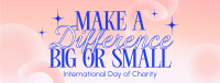 Day of Charity Quote Facebook Cover Design