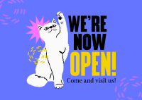 Our Vet Clinic is Now Open Postcard