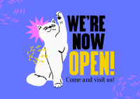 Our Vet Clinic is Now Open Postcard Design