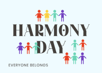 People Harmony Day Postcard