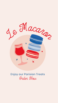 French Macaron Dessert Instagram Story