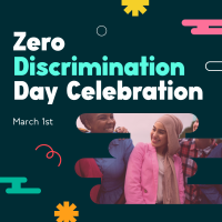 Playful Zero Discrimination Celebration Linkedin Post Design