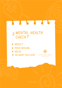 Mental Health Checklist Poster