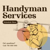 Rustic Handyman Service Linkedin Post