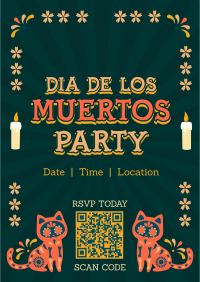 Muerto Cat Party Flyer