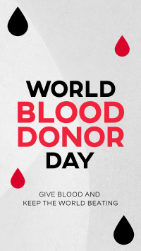 Minimalist Blood Donor Day Facebook Story Design