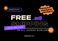 Worldwide Shipping Promo Postcard