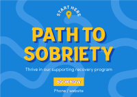 Path to Sobriety Postcard Design