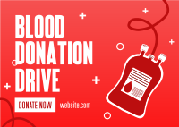 Blood Donation Drive Postcard