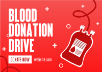 Blood Donation Drive Postcard Image Preview