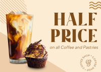 Half Price Coffee Postcard