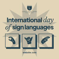 International Day of Sign Languages Instagram Post