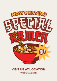 Special Ramen Serving Poster