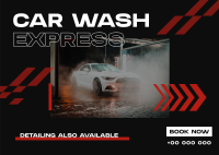 Premium Car Wash Express Postcard