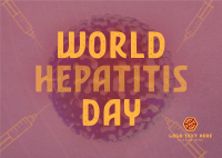 Minimalist Hepatitis Day Awareness Postcard