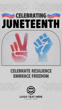 Rustic Juneteenth Greeting Facebook Story