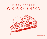 Pizza Parlor Open Facebook Post Image Preview