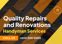 Quality Repairs Postcard