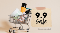 9.9 Sale Shopping Cart Facebook Event Cover