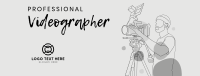 Videographer Lineart Facebook Cover Image Preview