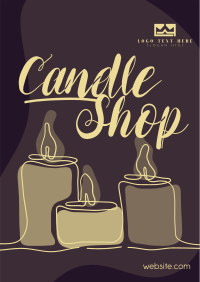 Line Candle Poster