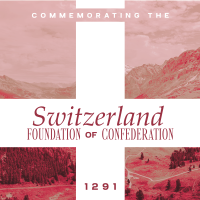 Switzerland Confederation Commemoration Instagram Post Design