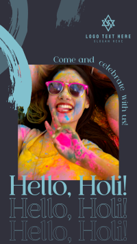 Hello Holi Instagram Reel Image Preview