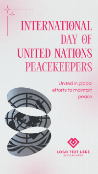 Minimalist Day of United Nations Peacekeepers Instagram Reel Image Preview