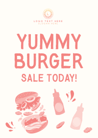 B For Burger Flyer Design