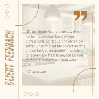 Client Feedback on Construction Instagram Post Design