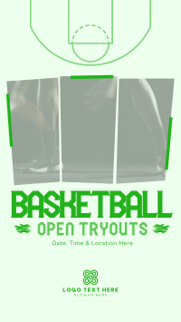 Basketball Ongoing Tryouts Facebook Story Design