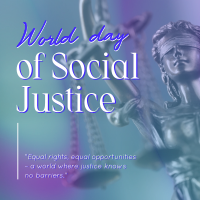 World Social Justice Day Instagram Post