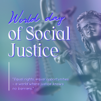 World Social Justice Day Instagram Post Design