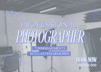 Studio Professional Photographer Postcard