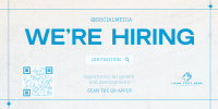 Minimalist Hiring Twitter Post Design