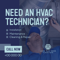 HVAC Technician Instagram Post