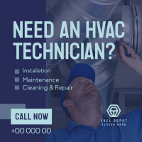 HVAC Technician Instagram Post Image Preview