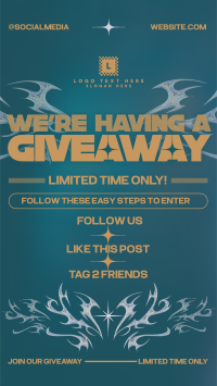 Y2K Giveaway Announcement Instagram Reel Image Preview