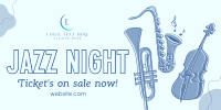 Modern Jazz Night Twitter Post Design