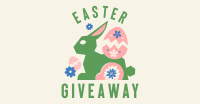 Floral Easter Bunny Giveaway Facebook Ad