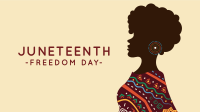 Beautiful Woman Juneteenth Zoom Background