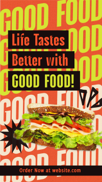 Contemporary Food Quote Instagram Reel