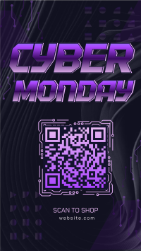 Futuristic Cyber Monday Instagram Story Design