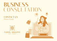 Online Business Consultation Postcard