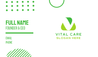 Organic Letter V Business Card Image Preview