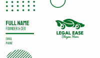 Green Eco Car Business Card