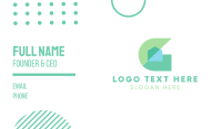 Polygonal Letter G Business Card Design