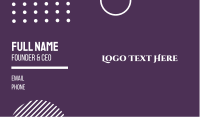 Elegant White Text Business Card Design