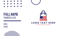 Modern US Shopping Bag Business Card Design