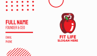 Apple Kettlebell Fitness Diet Business Card Image Preview